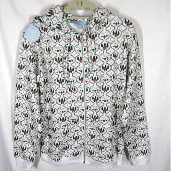 Hill House Teddy Full Zip-Up Hoodie Sweatshirt Ski Chalet Unisex Size Small NWT